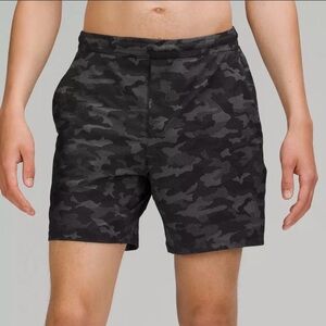 Lululemon Men’s 7” Lined Pace Breaker Shorts Camo Black Grey Gray Medium M